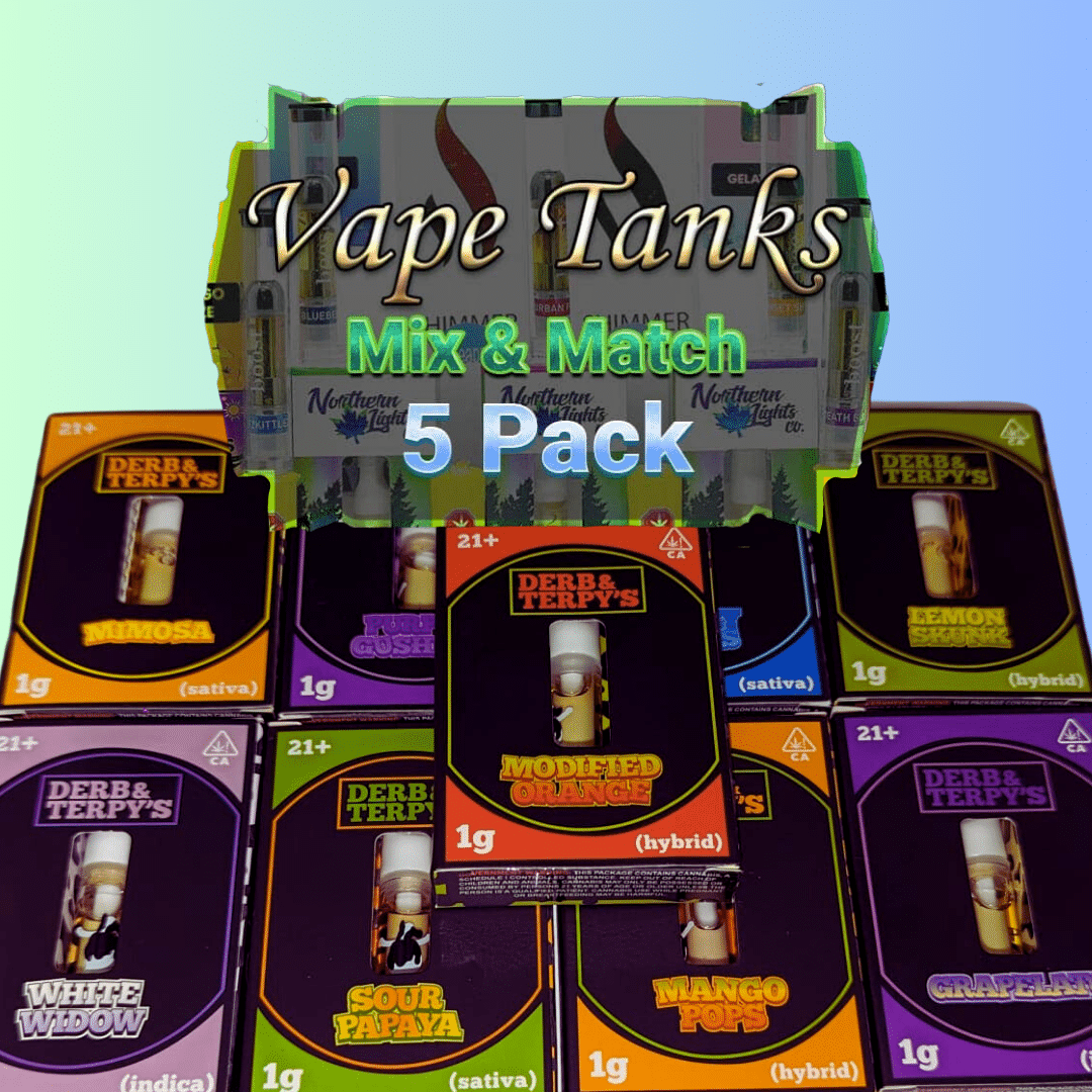 $135 MIX IT UP: 5 x 1G - Derb & Terpy's 1ml Cartridges Derb & Terpy's