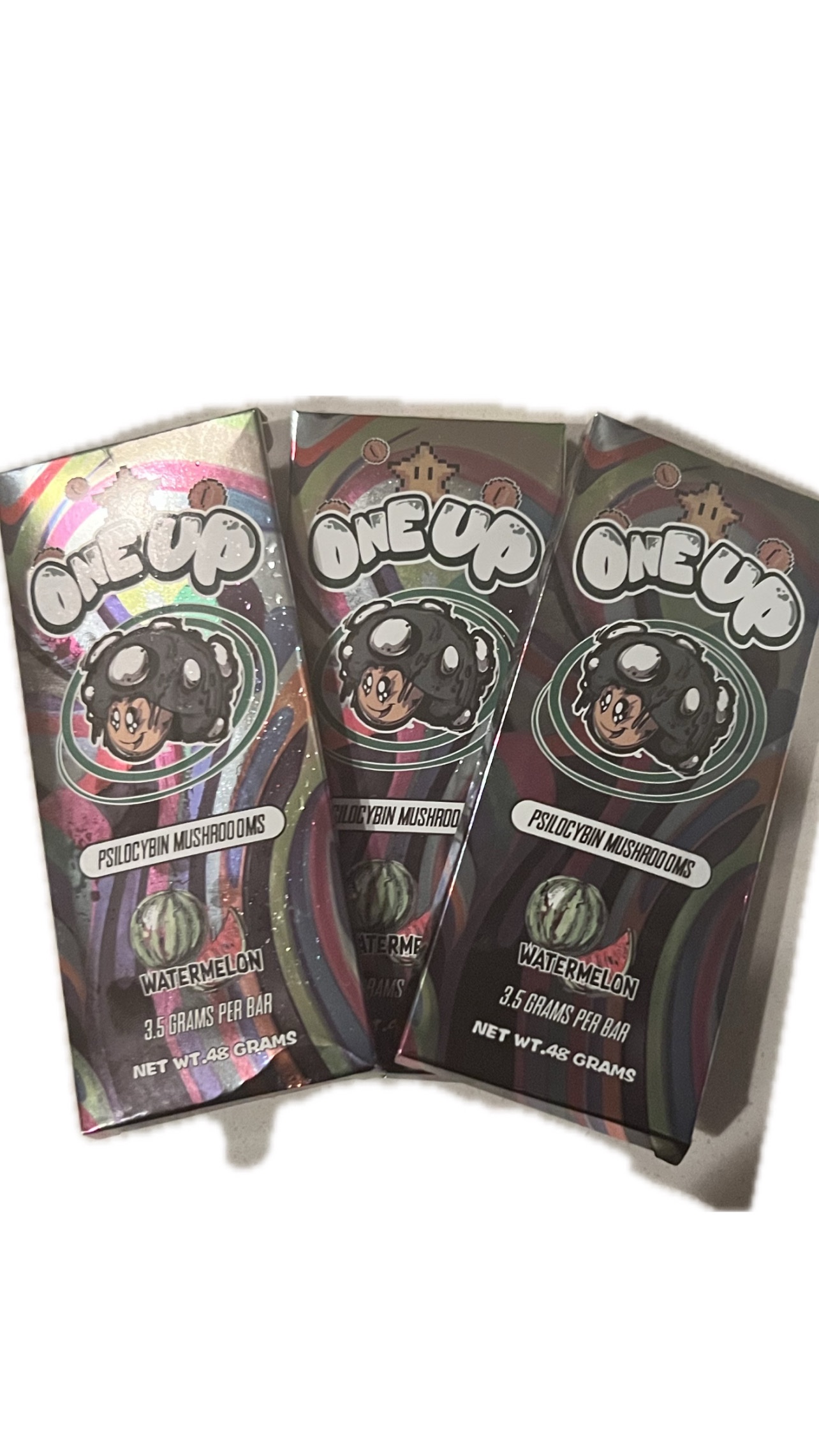 One Up Watermelon Chocolate Bar (3.5G Mushroom) One Up Watermelon Chocolate Bar (3.5G Mushroom)